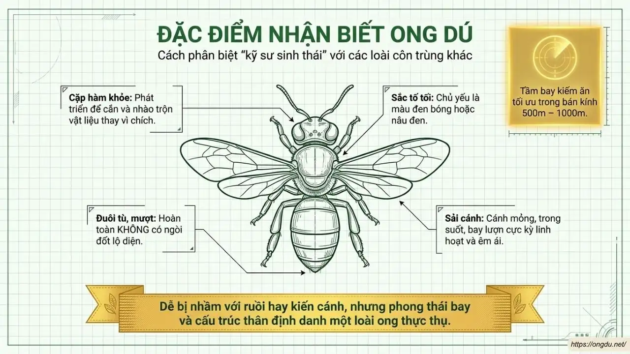 Đặc điểm sinh học của ong dú và cấu trúc đàn ong không ngòi đốt